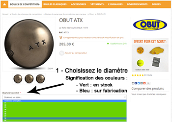 Choix du diamètre de la boule de pétanque Choix du diamètre de la boule de pétanque